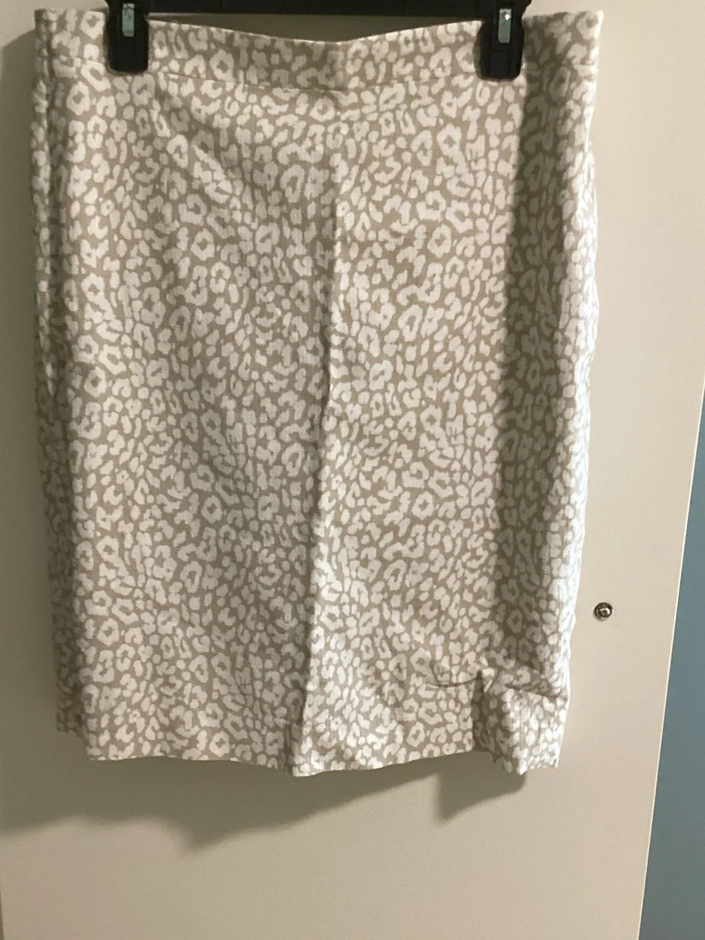 J. Crew Beige and Cream Printed Pencil Skirt